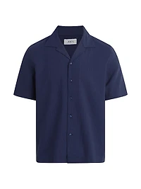 Seersucker Camp Short-Sleeve Shirt