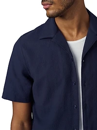 Seersucker Camp Short-Sleeve Shirt