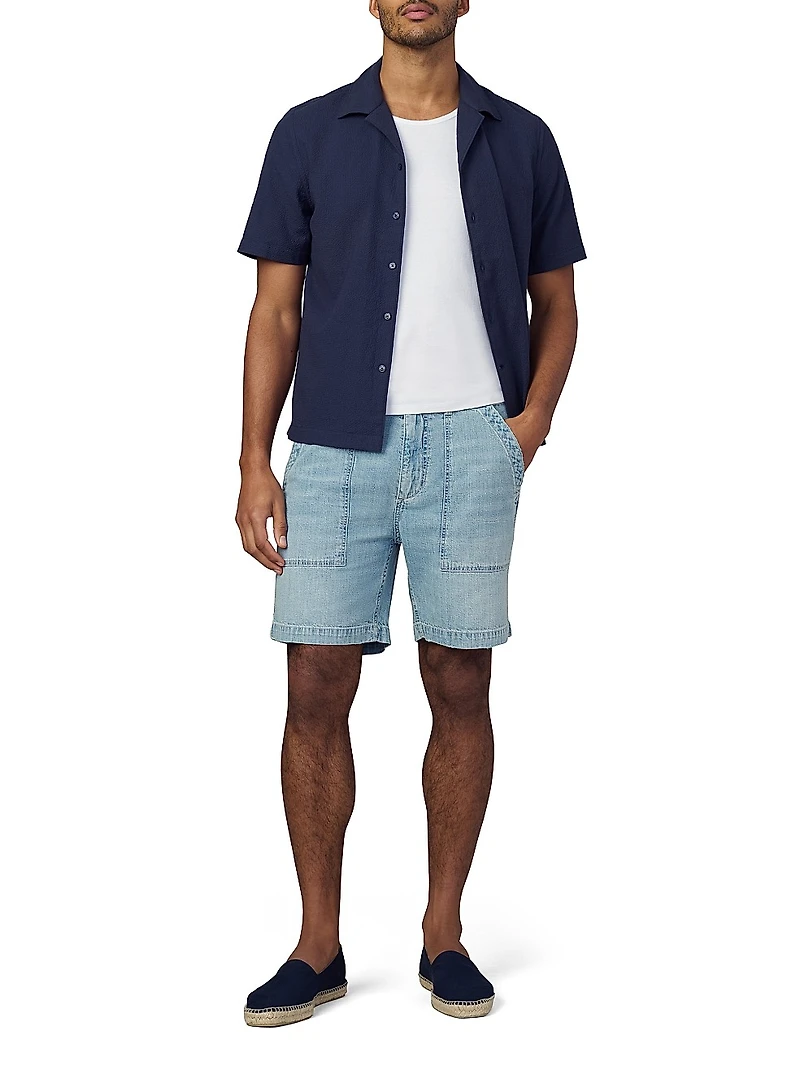 Seersucker Camp Short-Sleeve Shirt