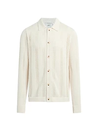 Crochet Spread Collar Cardigan
