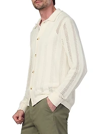 Crochet Spread Collar Cardigan