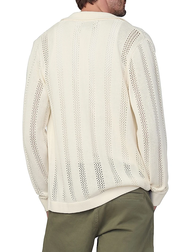 Crochet Spread Collar Cardigan