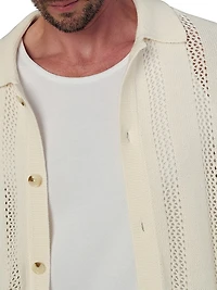 Crochet Spread Collar Cardigan