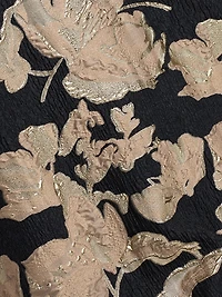 Textured Metallic Floral Jacquard Gown