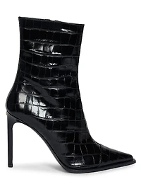 MA 100MM Crocodile-Debossed Leather Boots