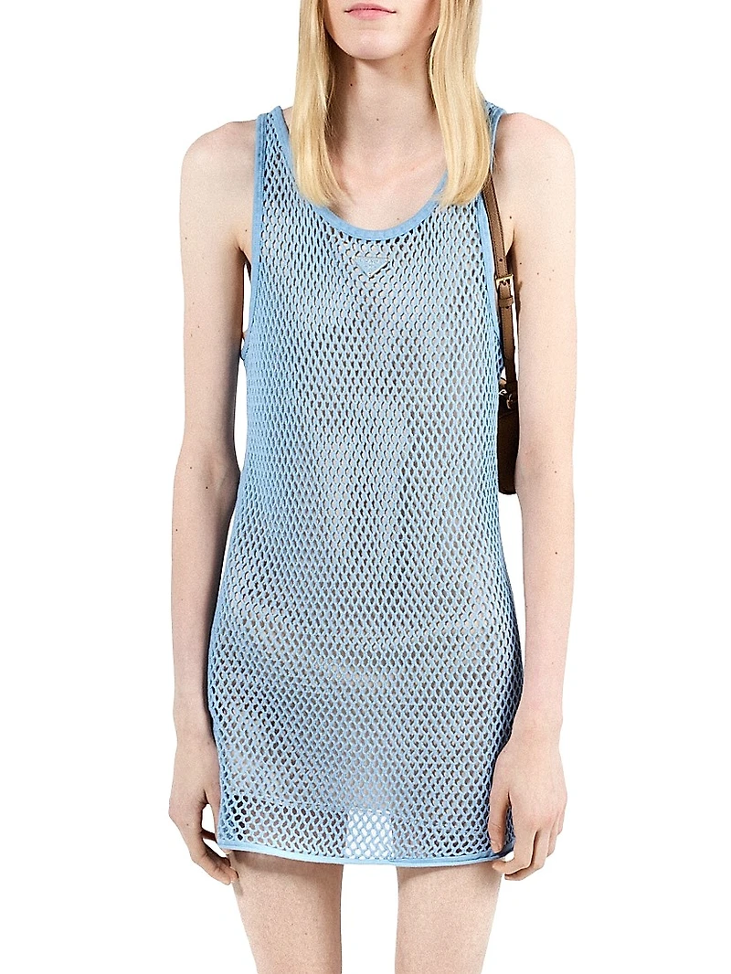 Cotton Mesh Dress