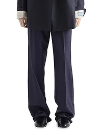 Wool Pinstripe Pants