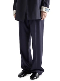 Wool Pinstripe Pants