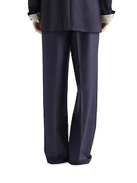 Wool Pinstripe Pants