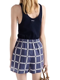 Cotton Tank Top with Laces