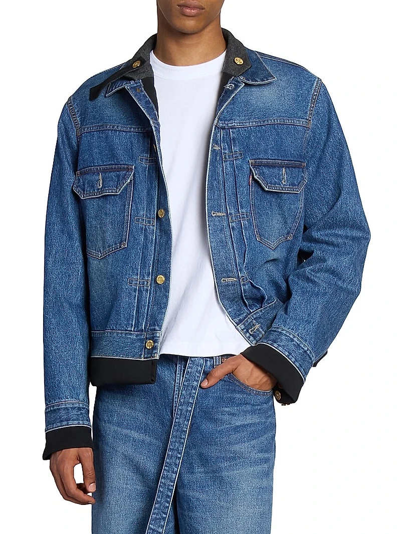 Levi's x Sacai Matelasse Twill Reversible Denim Jacket