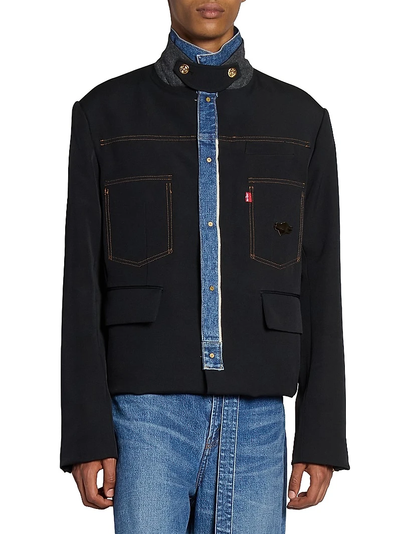 Levi's x Sacai Matelasse Twill Reversible Denim Jacket
