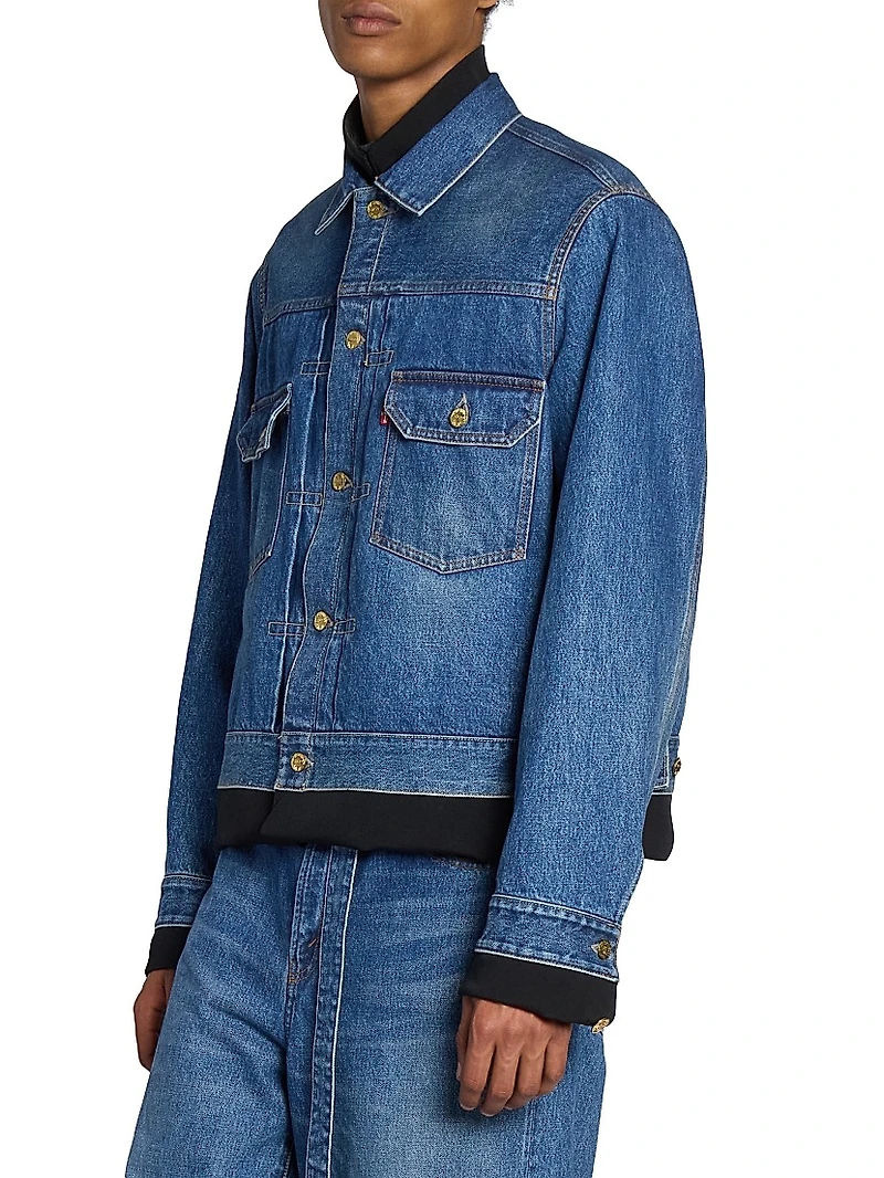 Levi's x Sacai Matelasse Twill Reversible Denim Jacket