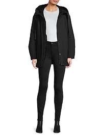 Packable Nylon Hooded Coat