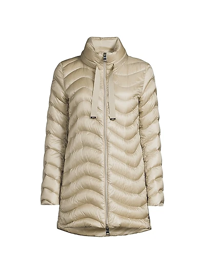 Quilted Mid-Length Down Coat