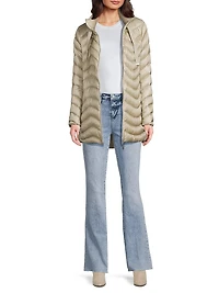 Quilted Mid-Length Down Coat