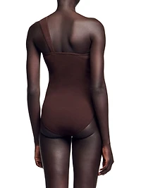 Asymmetric Leotard with Bead Detail