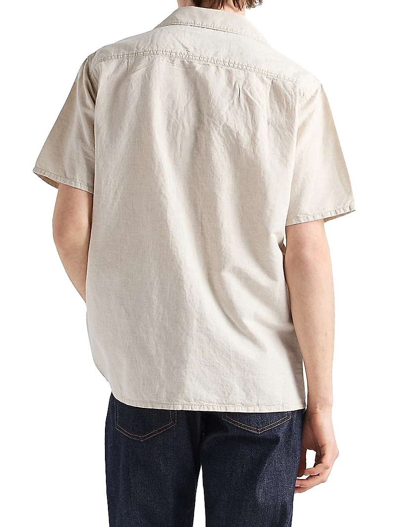 Short-Sleeved Chambray Shirt