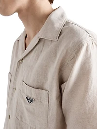 Short-Sleeved Chambray Shirt