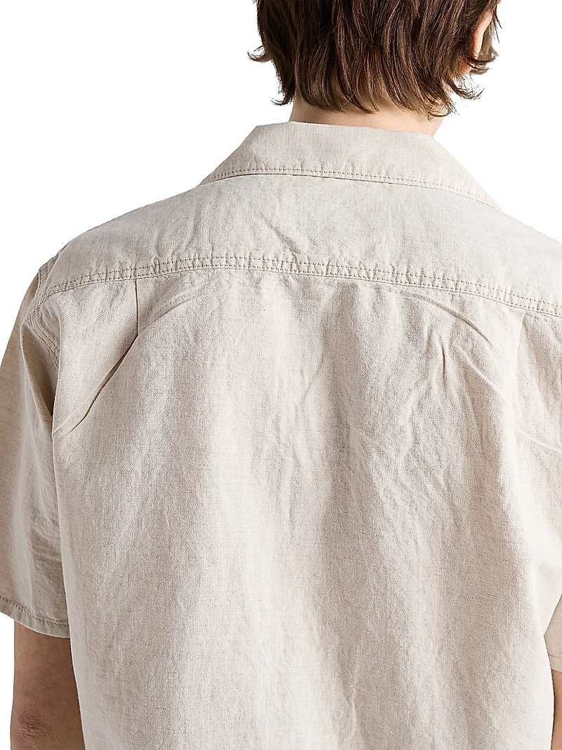 Short-Sleeved Chambray Shirt