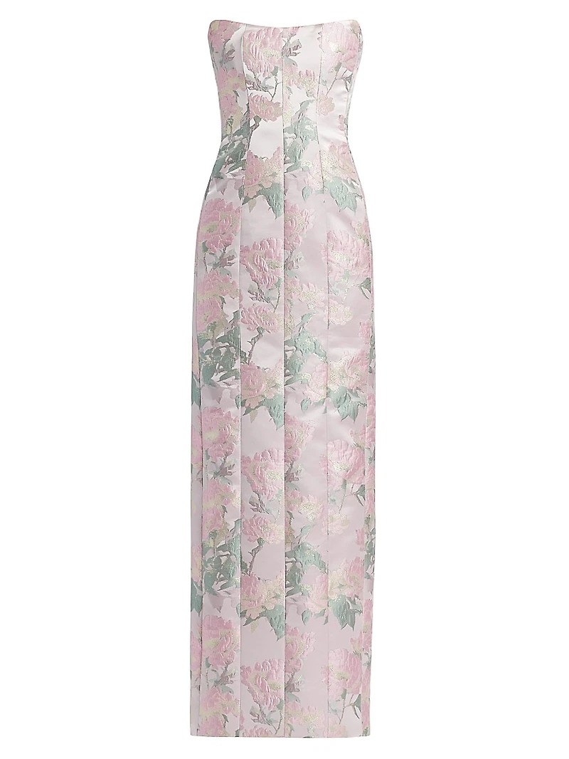 Odessa Brocade Strapless Gown