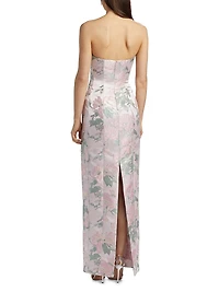 Odessa Brocade Strapless Gown