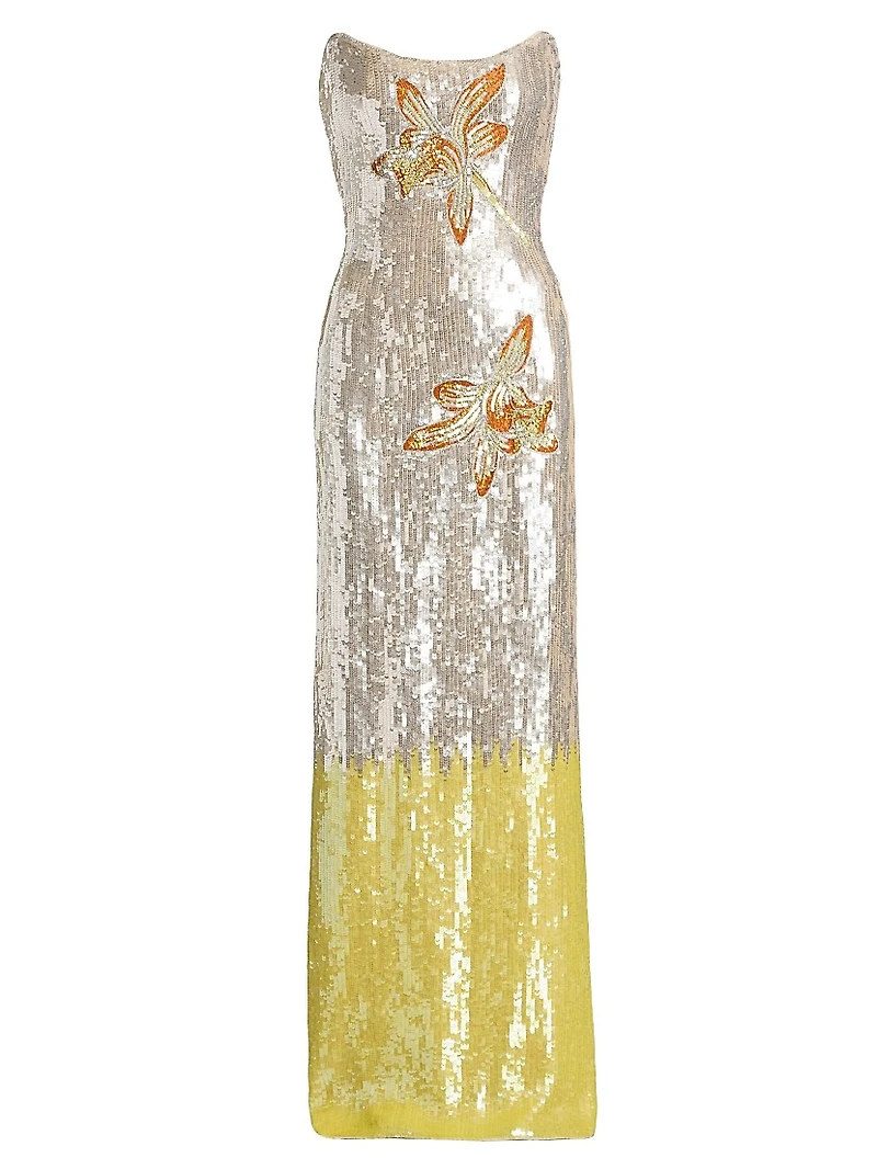 Esperanza Sequined Column Gown