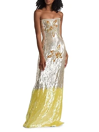 Esperanza Sequined Column Gown