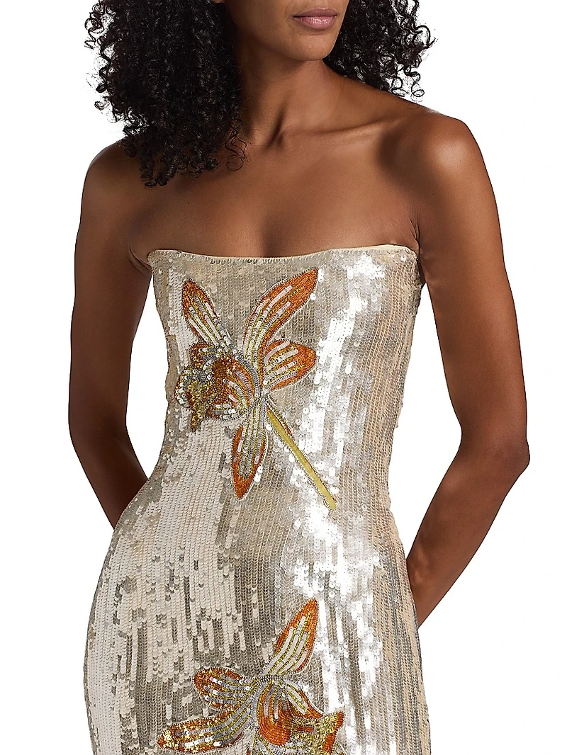 Esperanza Sequined Column Gown