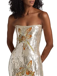 Esperanza Sequined Column Gown
