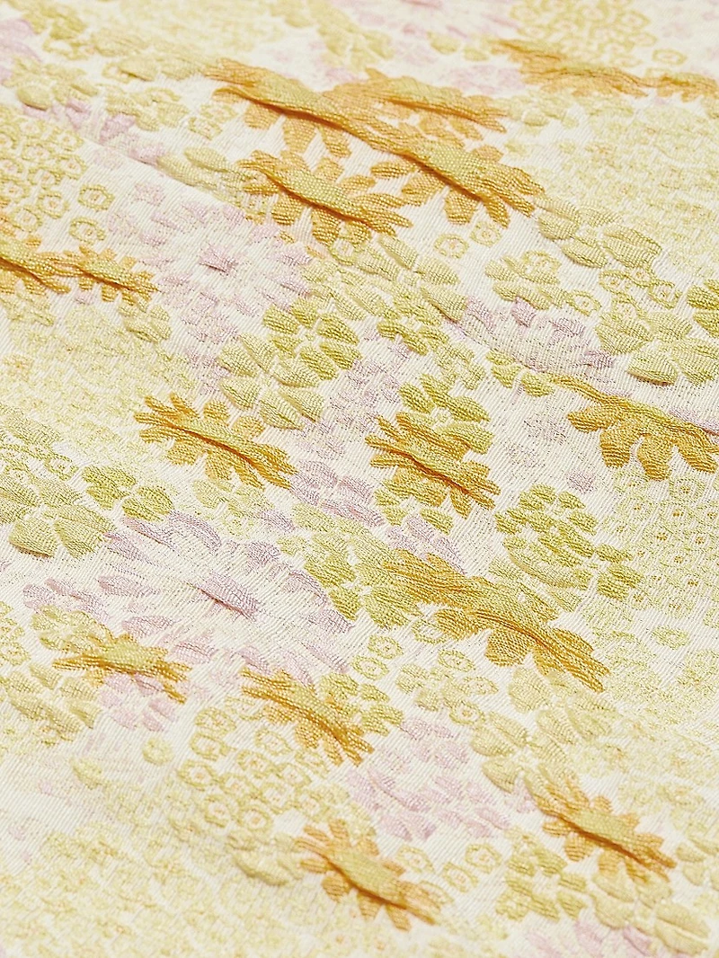 Acacia Daisy Brocade Midi-Dress