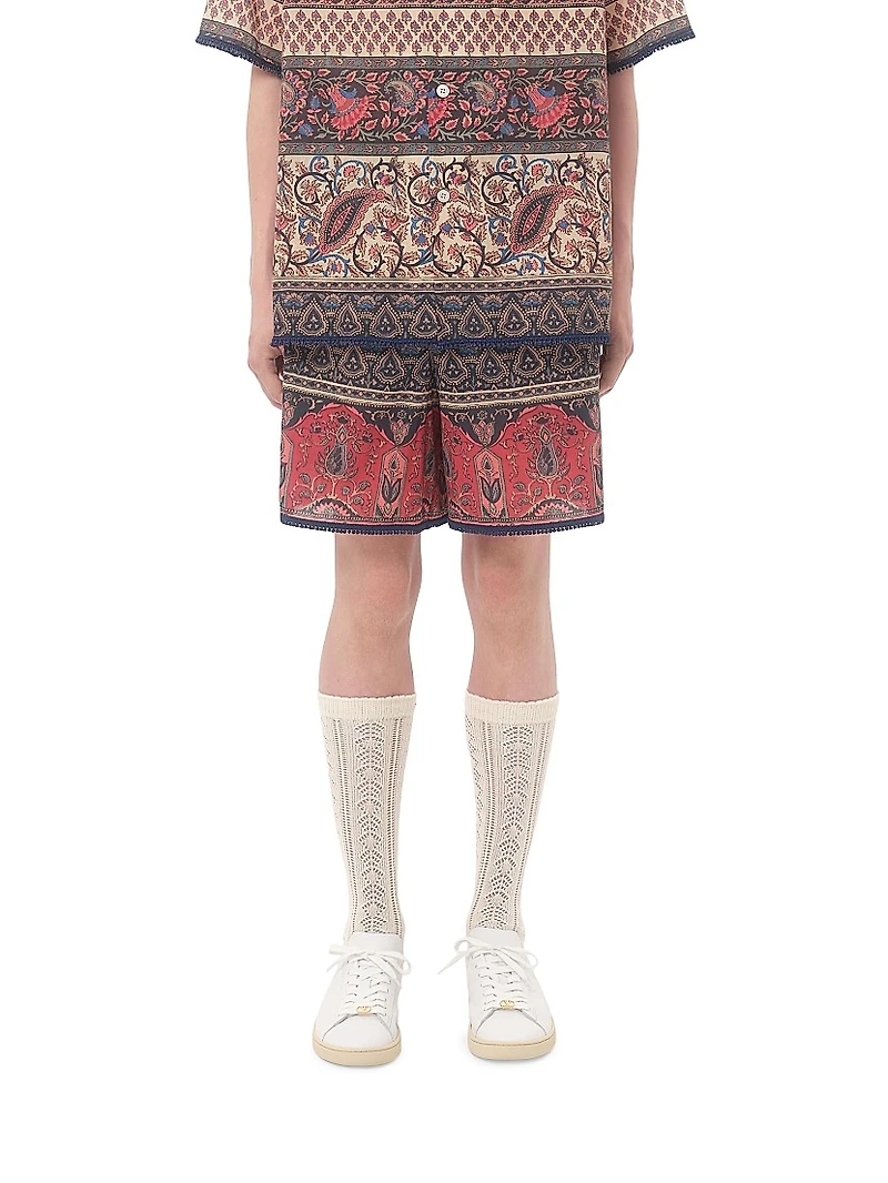 Bermuda Shorts with Voyage Imaginaire Print