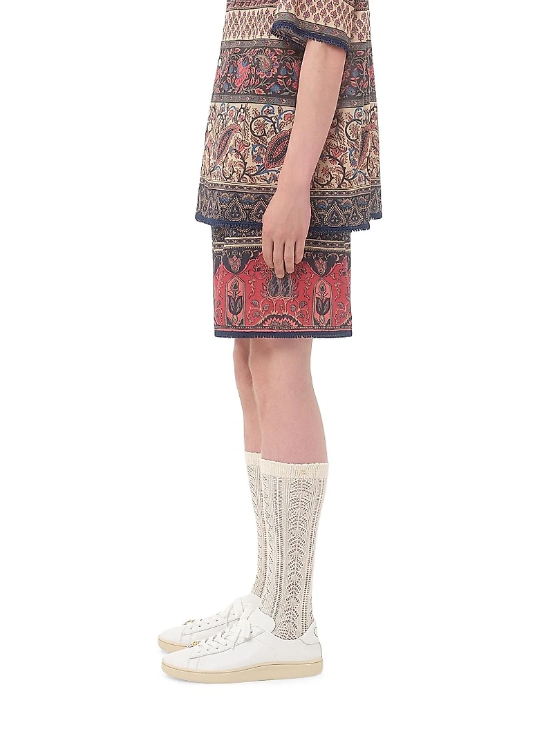 Bermuda Shorts with Voyage Imaginaire Print