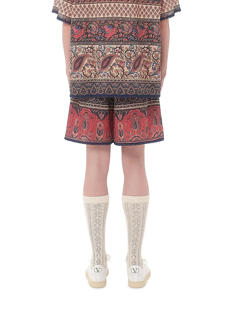 Bermuda Shorts with Voyage Imaginaire Print