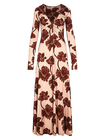 Alma Bordada Floral Maxi Dress