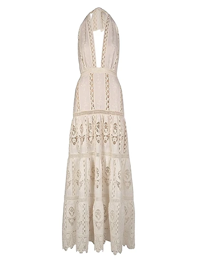Micaela Luz Tropical Embroidered Maxi Dress