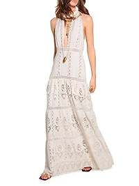 Micaela Luz Tropical Embroidered Maxi Dress