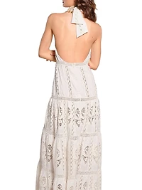 Micaela Luz Tropical Embroidered Maxi Dress