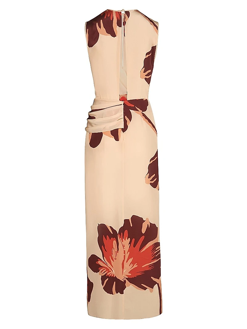 Micaela Odyssey Floral Silk Maxi Dress