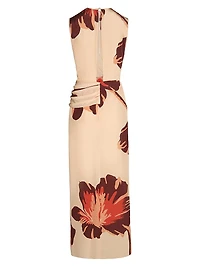 Micaela Odyssey Floral Silk Maxi Dress