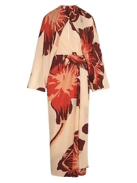 Micaela Odyssey Floral Silk Maxi Dress