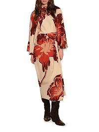 Micaela Odyssey Floral Silk Maxi Dress