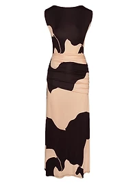 Horizonte Mistico V-Neck Cut-Out Ankle Dress