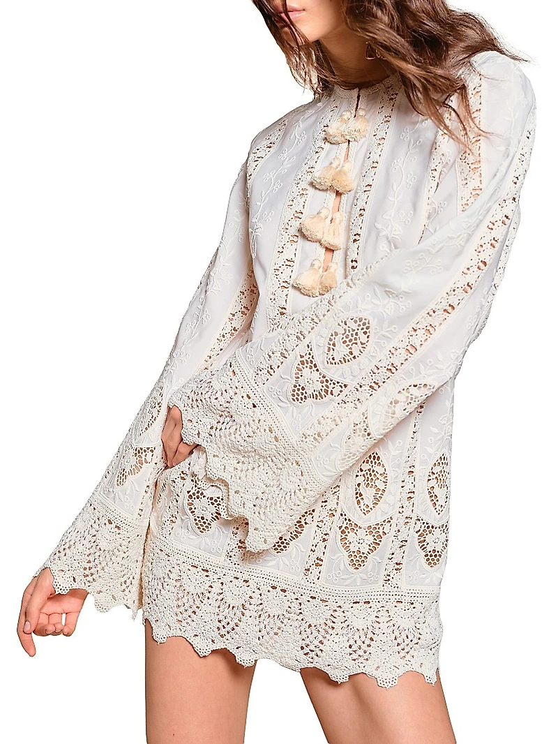 Micaela Vision Seeking Embroidered Minidress