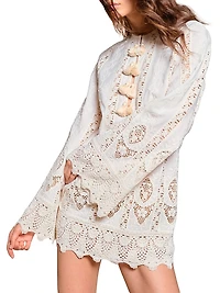 Micaela Vision Seeking Embroidered Minidress