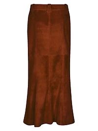 Micaela Sundown Leather Midi-Skirt