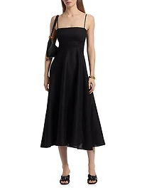 Monette Linen Midi-Dress