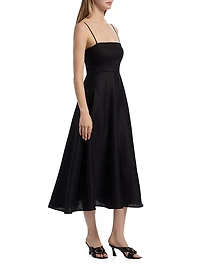 Monette Linen Midi-Dress