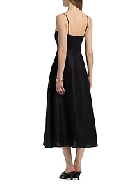 Monette Linen Midi-Dress