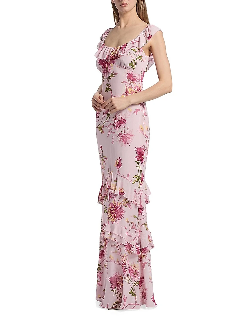 Tripoli Ruffle-Trim Maxi Dress